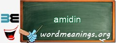 WordMeaning blackboard for amidin